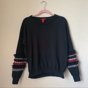 Black boho style Chelsea & Violet sweater size M